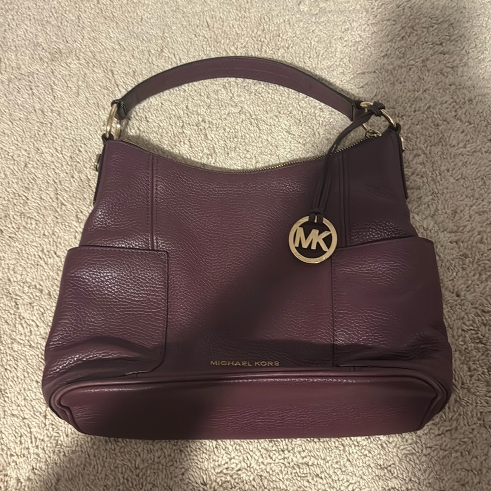 michael kors plum shoulder bag